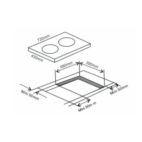 Bếp từ Arber AB669 3 Kích thước Bếp từ Arber AB669