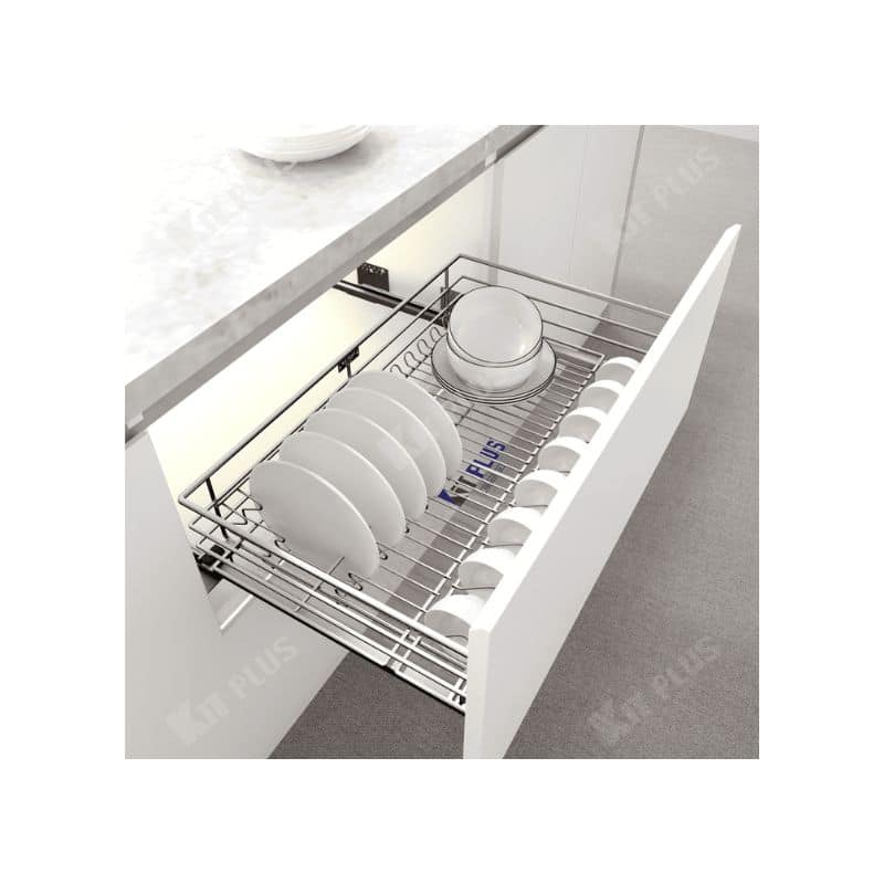 Giá xoong nồi, bát đĩa đa năng nan tròn Inox mờ Kit Plus DM80S Giá xoong nồi, bát đĩa đa năng nan tròn Inox mờ Kit Plus DM80S