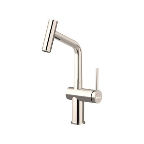 Hình ảnh vòi rửa bát nóng lạnh Konox Volta Nickel có dây rút