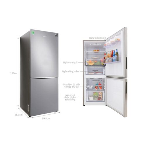 Tủ Lạnh 2 cánh Inverter 280 Lít Samsung RB27N4010S8/SV 5 kich thuoc tu lanh 2 canh inverter 280 lit samsung rb27n4010s8